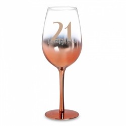 21 ROSE GOLD OMBRE WINE GLASS 430ML