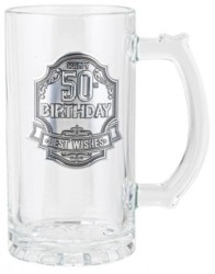 50TH BADGE TANKARD 490ML
