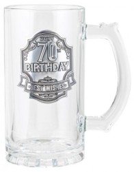 70TH BADGE TANKARD 490ML