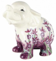 lavender bird figurine, floral bird decor, decorative bird NZ, nature-inspired décor, bird figurines NZ, gift for nature lovers, whimsical bird figurine, lavender home décor, garden bird figurine, 9X6CM bird decoration