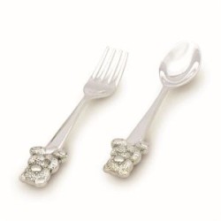 SILVER PLATE SPOON AND FORK SET