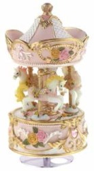 MUSICAL HORSE CAROUSEL 15CM