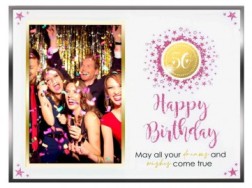 **50TH GLASS GLITTER PF 6X4