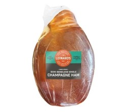 CHAMPAGNE HAM WHOLE SEMI BONELESS VAC LEONARDS (KG) [CHIL]