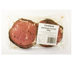 PASTRAMI COOKED SLICED 500G (FARMLANDS CBPS500) [CHIL]