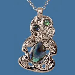 Paua Tiki Pendant