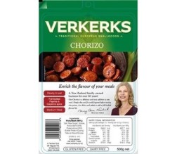 SAUSAGE CHORIZO STICKS MILD 500GM (VERKERKS 267) [CHIL]