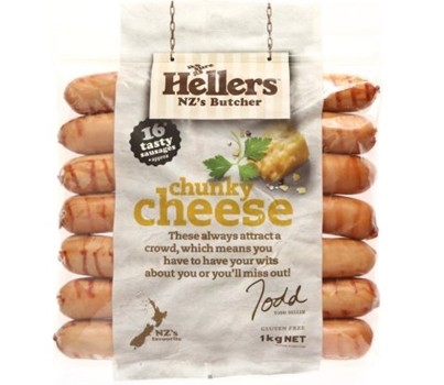 SAUSAGE PRECOOKED CHUNKY CHEESE 1KG (HELLERS CC1KSS)