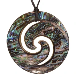 Paua Double Koru pendant