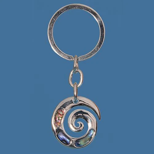 Paua Koru Keyring