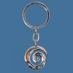 Paua Koru Keyring