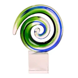 Glass Round Koru Ornament