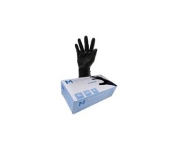 GLOVES NITRILE P/FREE BLACK LARGE 100/PKT(MATTHEWS MPH29415)