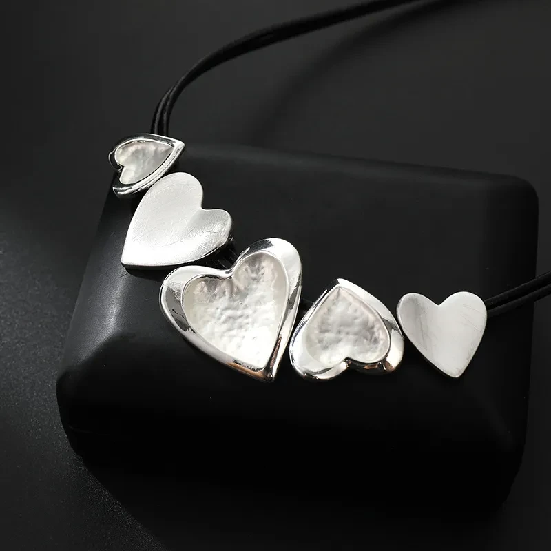 Black Choker Necklace with Pendant