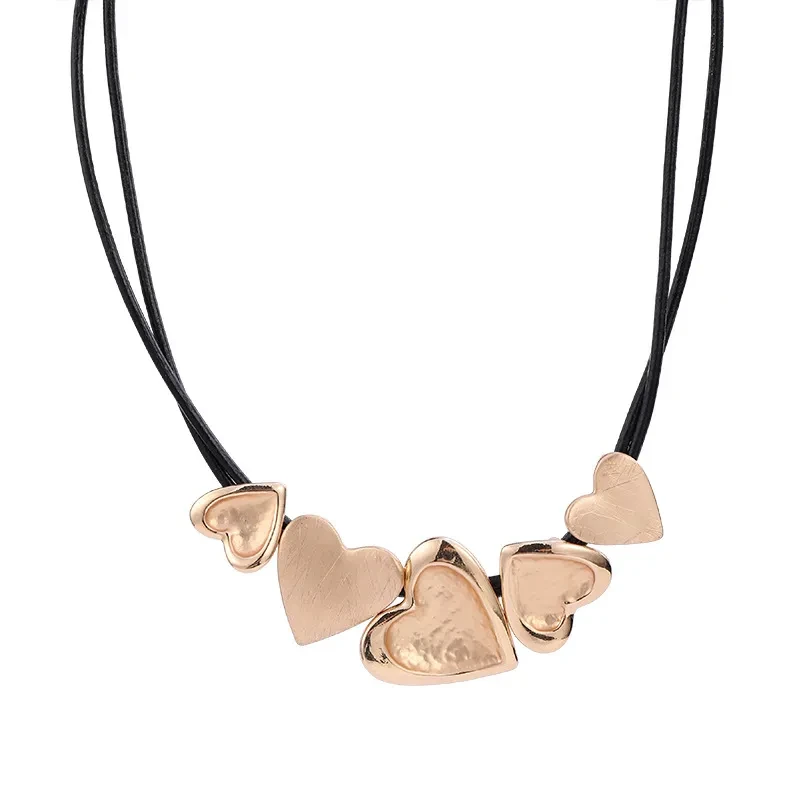Black Choker Necklace with Pendant