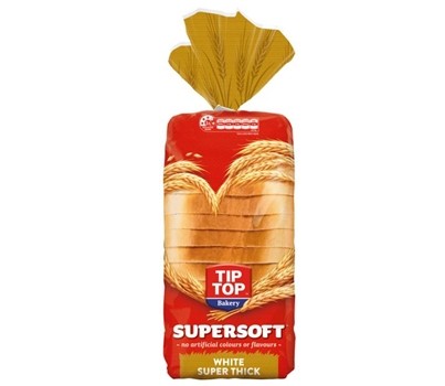 BREAD SUPER THICK SUPERSOFT WHITE 700GM (TIP TOP 4374) [FZN]