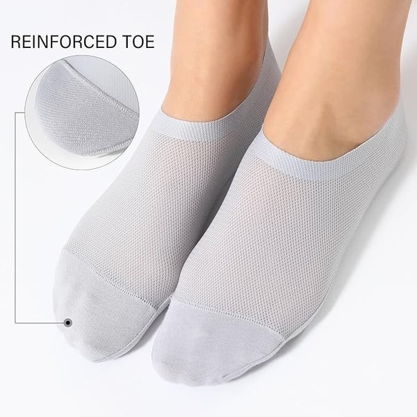 Ultra Thin Liner Socks Non Slip ComBed Cotton No Show Socks 3 packs