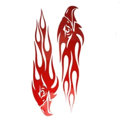 Flame Stickers for Helmets