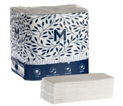 NAPKINS LUNCH 2PLY 1/4F WHT 100s/PKT (MATTHEWS MPH38445)