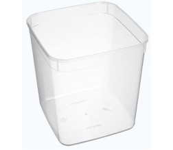 PAILS SQUARE FOOD STORAGE CLEAR 4.8L 10s/SLV (BONWARE)
