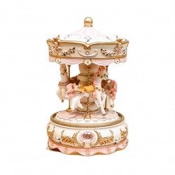 Musical Horse Carousel | Light Pink