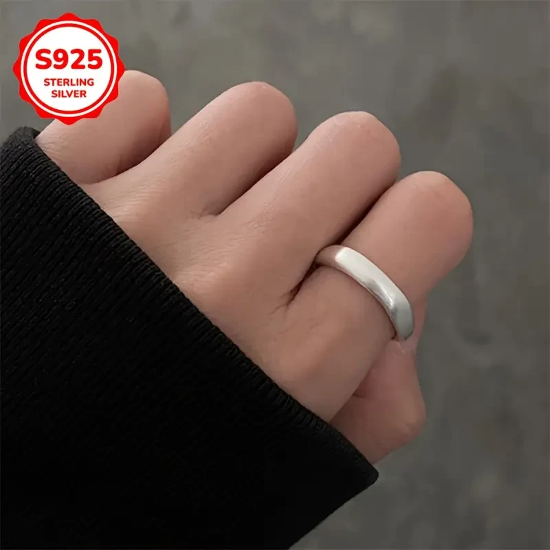 925 Hypoallergenic Matte Textured Open Ring – Adjustable Minimalist Band for Men & Women | Classic Unisex Gift for All Occasions in New Zealand