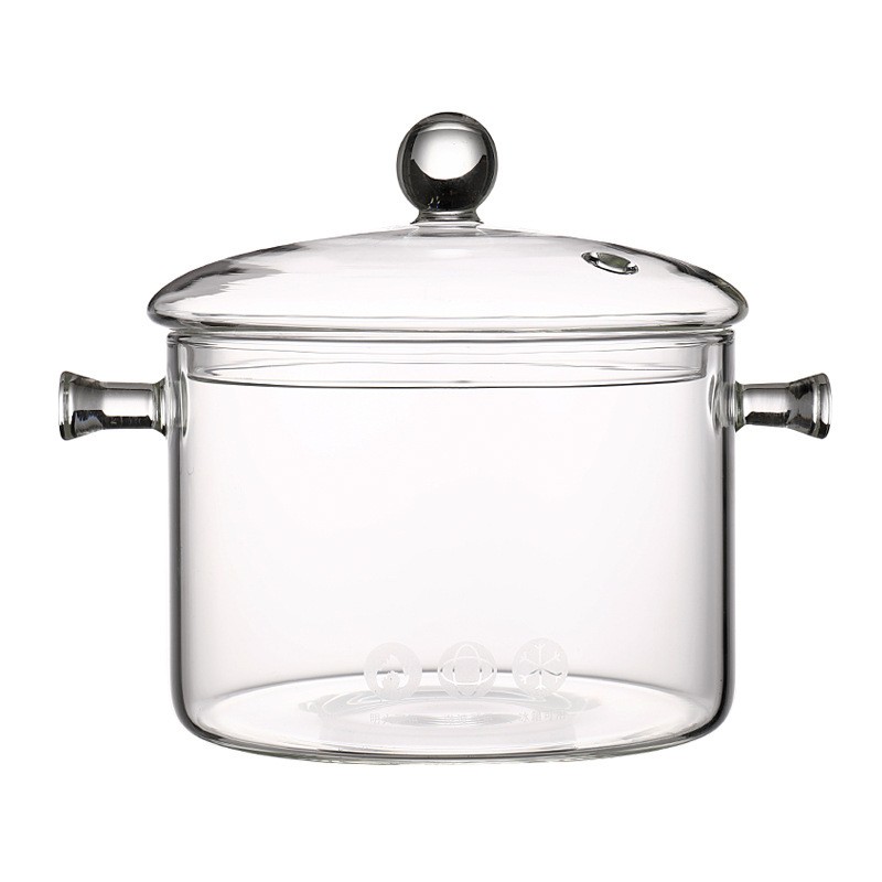 glass saucepan with lid