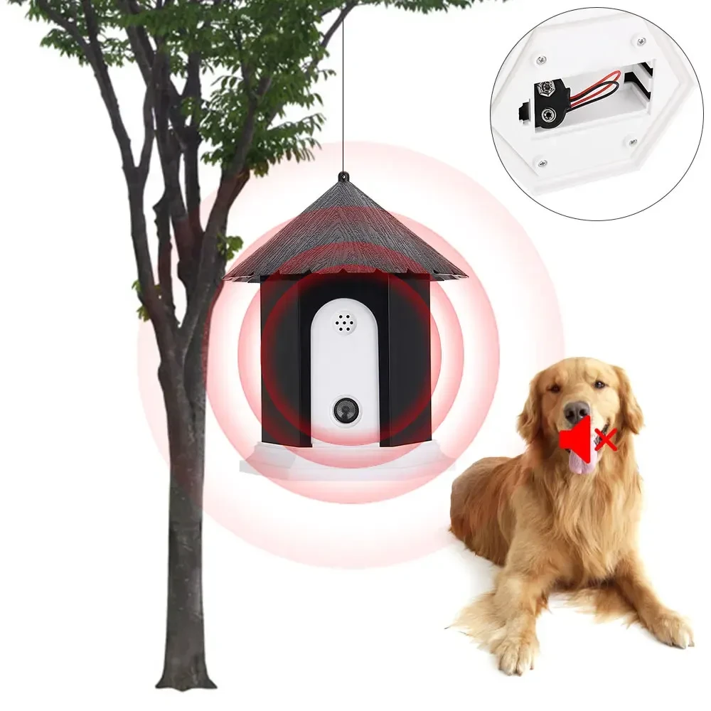 Pet Dog Ultrasonic Anti Barking Silencer Outdoor Bark Deterrent Trainer Barking Stop