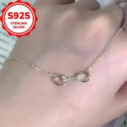 S925 Pure Silvery Korean Style Sweet Lock Necklace – Minimalist Retro Clavicle Chain | Trendy Fashion Jewelry for Women