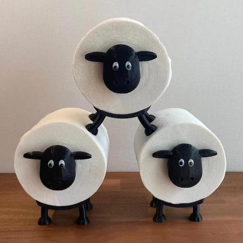 Sheep Toilet Paper Holder Wrought Iron Paper Towel Holder Sheep Toilet Paper Holder