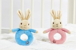 PETER & FLOPSY BUNNY RING RATTLES MIN 12 ASSTD