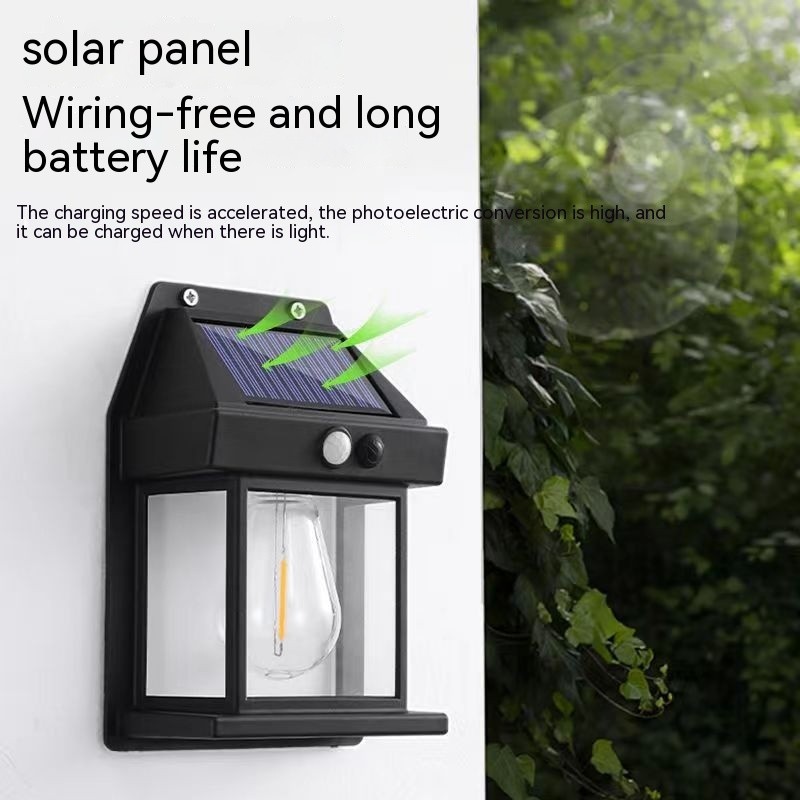 Solar wall lamp 6 LED outdoor waterproof light control decorative landscape lamp