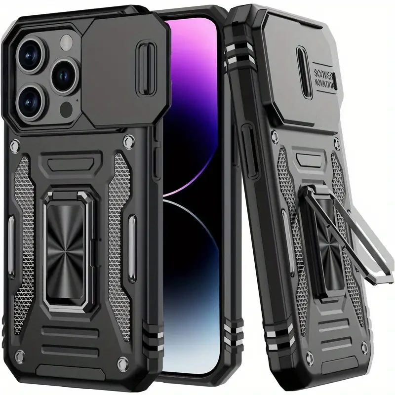Scratch-Resistant Metal Paint Tempered Glass Case | Simple Design Golden Protective Cover