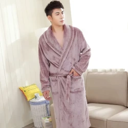Flannel pajamas Hotel bathrobe