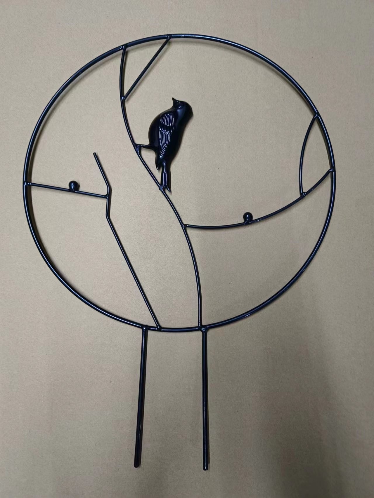 Pot Support Plant Climbing Frame Creative Flower Support Flower Arrangement Climbing Vine Flower Round Bird 30X40cm