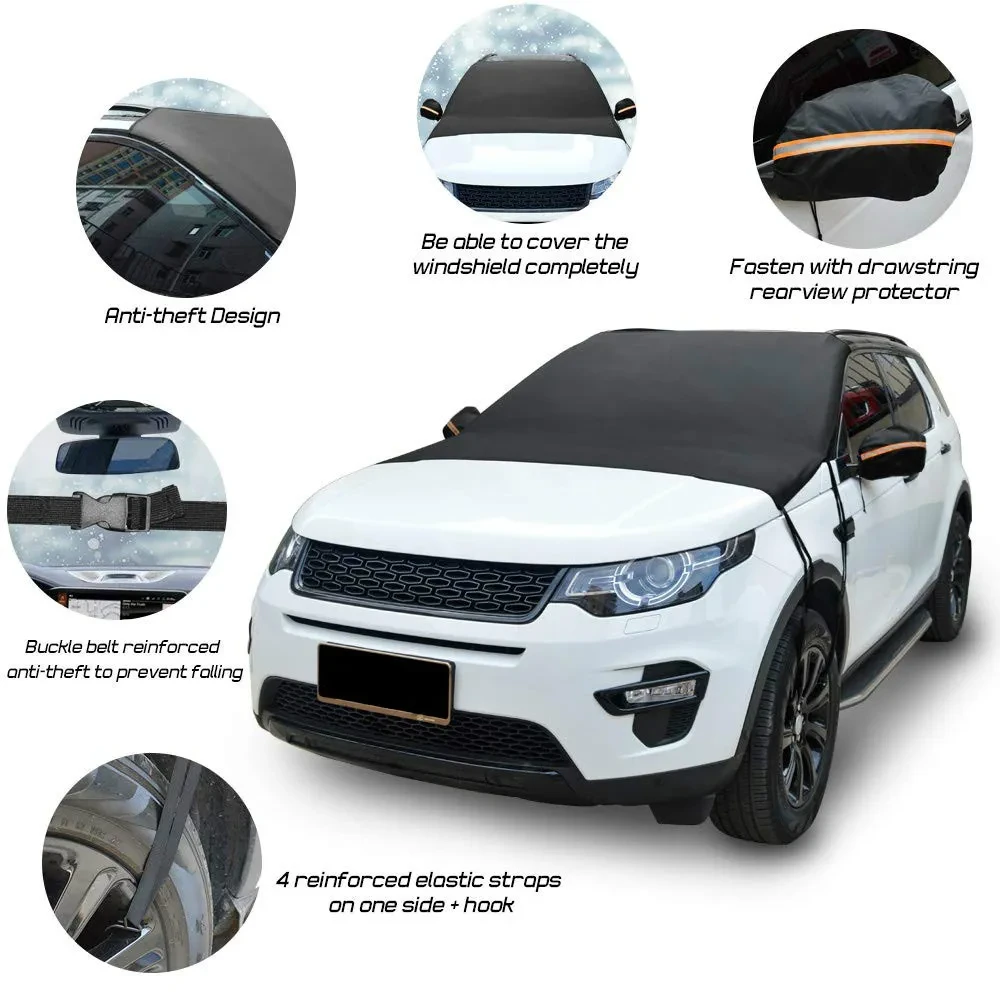 Car snow block front windshield antifreeze cover winter front gear snowboard windshield snow cover frost guard