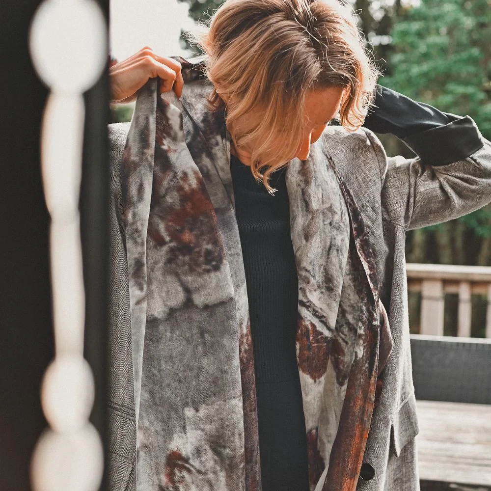 Wool Scarf - Sulfur Stream