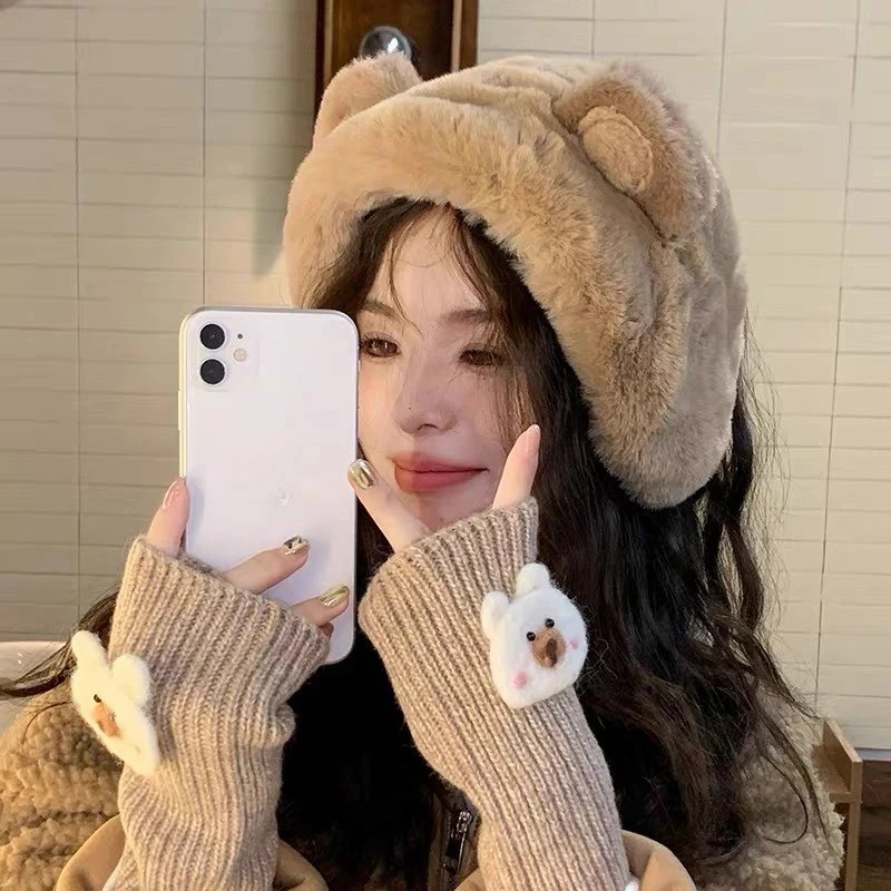 Women’s Earmuffs Cartoon Little Bear Warm Earmuffs Winter