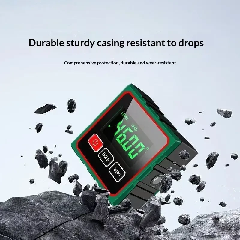 4-Side Magnetic Digital Angle Gauge with Laser