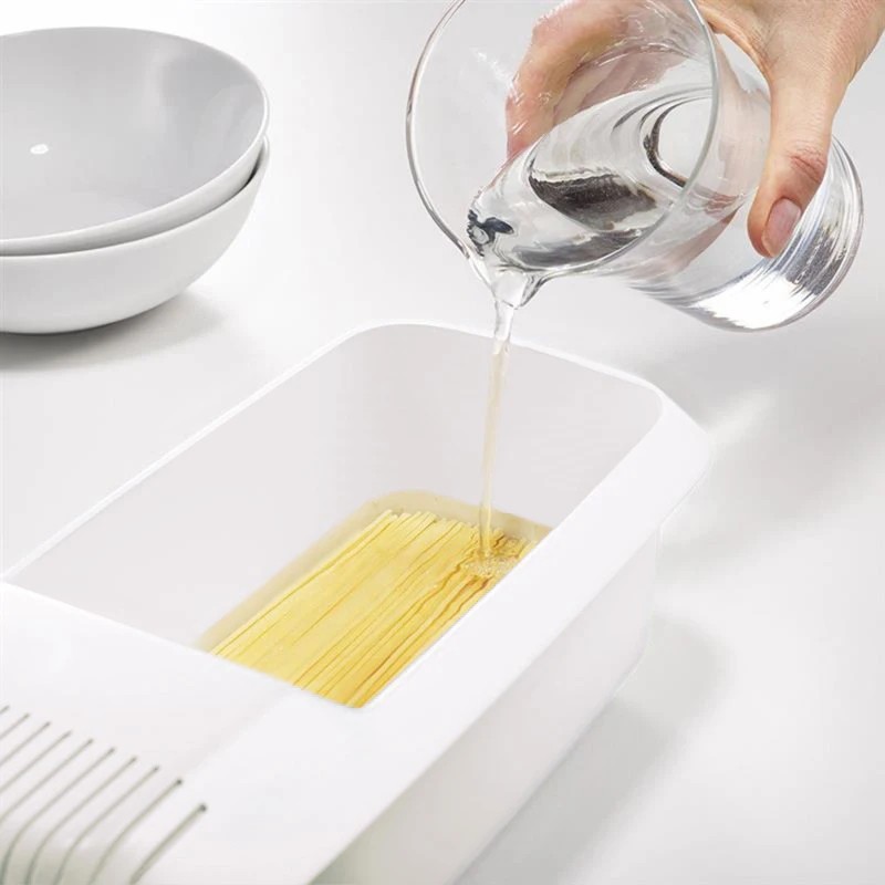 Microwave Noodles Pasta Cooker with Strainer