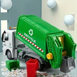 Large Recycle Bin Toy with One-Button Launch & Flashing Lights