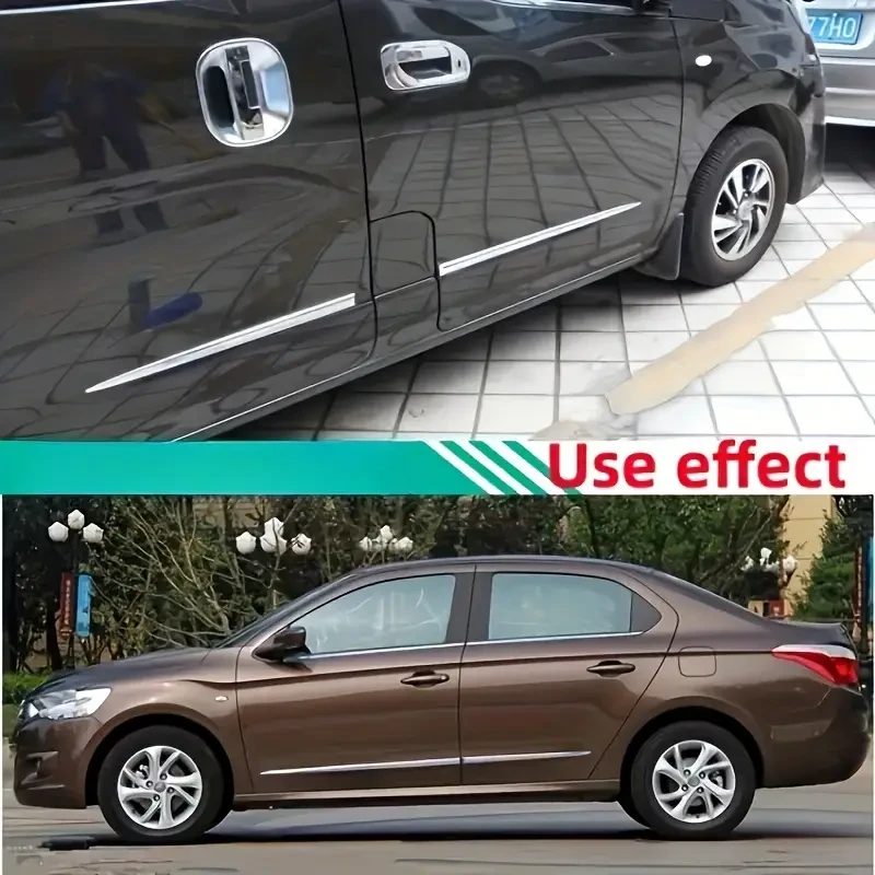 4pcs Car Door Protector – ABS Electro Chrome Anti-Collision Strips