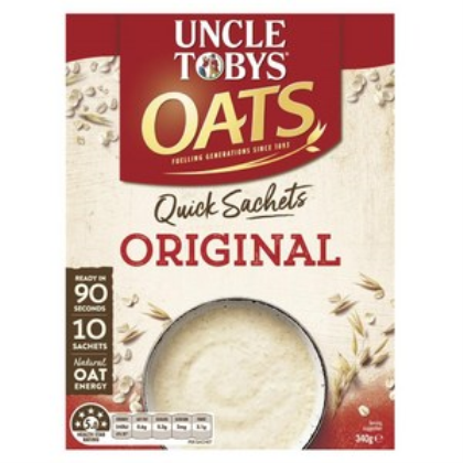 Rolled Oats Quick Cook Sachet Original 340g - Dry Store