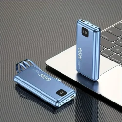 66W Fast Charge Power Bank – 20000mAh Built-in 3 Cables