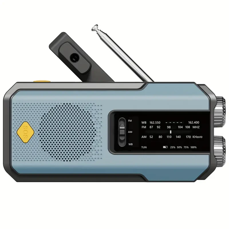 Daykit Hand Crank Radio – AM/FM, Solar, Flashlight & SOS Alarm