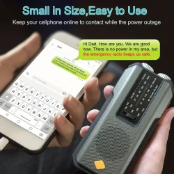 Daykit Hand Crank Radio – AM/FM, Solar, Flashlight & SOS Alarm