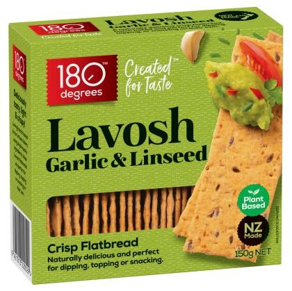 Cracker Lavosh Garlic Linseed - Dry Store