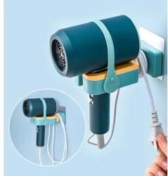 Hair Dryer Rack Toilet Wall-mounted Punch-free Woundable Multifunctional Blower Rack Bathroom Toilet Tools