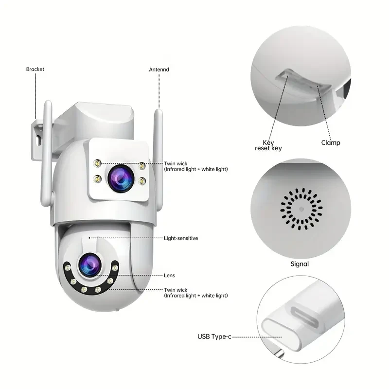 JOOAN Outdoor PTZ Wireless IP Camera – Dual Lens