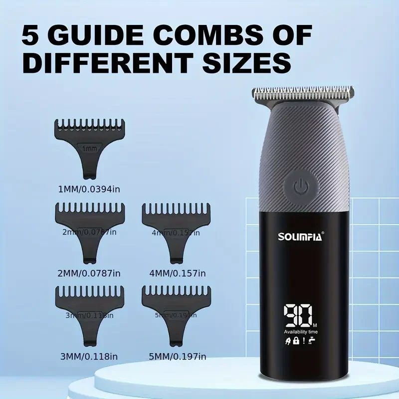 Portable Mini Electric Hair Clipper – LCD Digital Display
